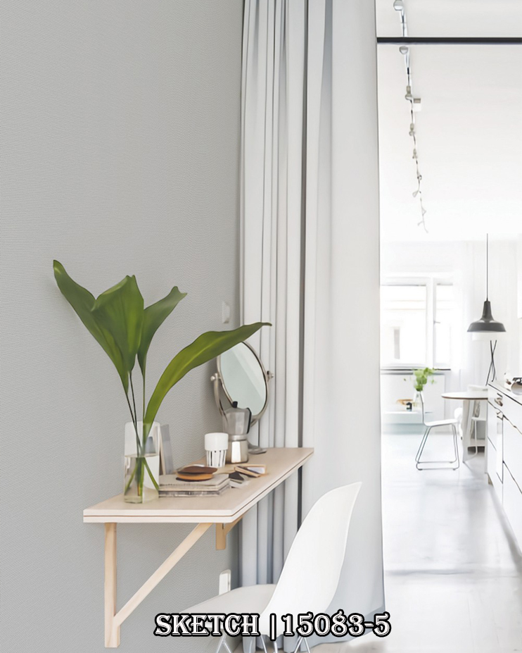  Giấy dán tường màu xám ghi cao cấp 15083-5 